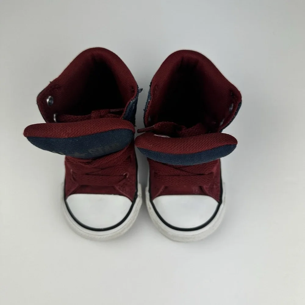 Converse Chuck Taylor All Star High Top Toddler Infant Shoes Sz 6 Burgundy Blue